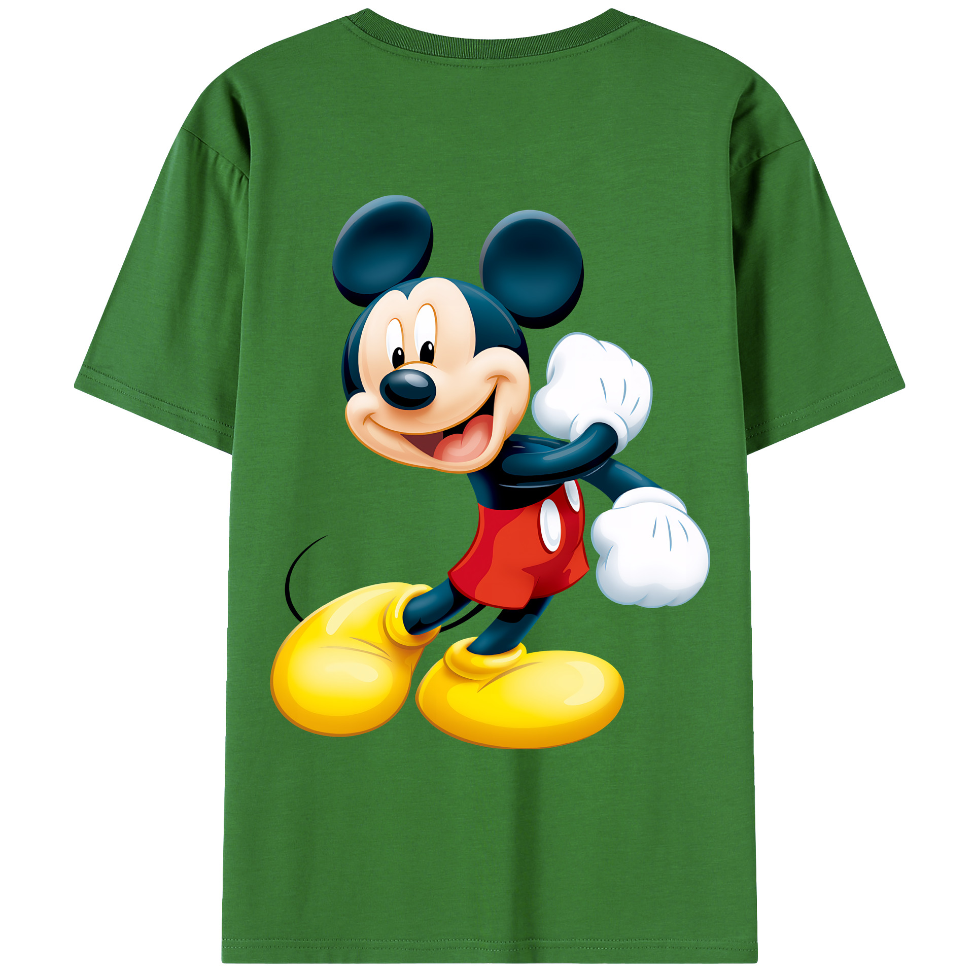 ミッキーマウス Mickey Mouse レディース半袖Tシャツ(バックプリント)
